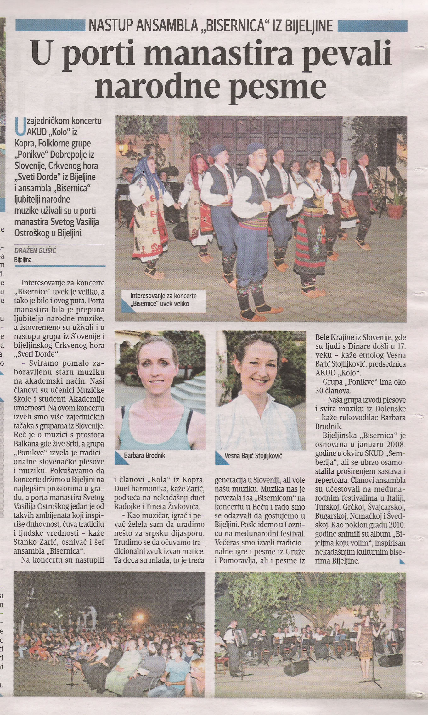 Euro Blic sa BIsernicom avgust 2012